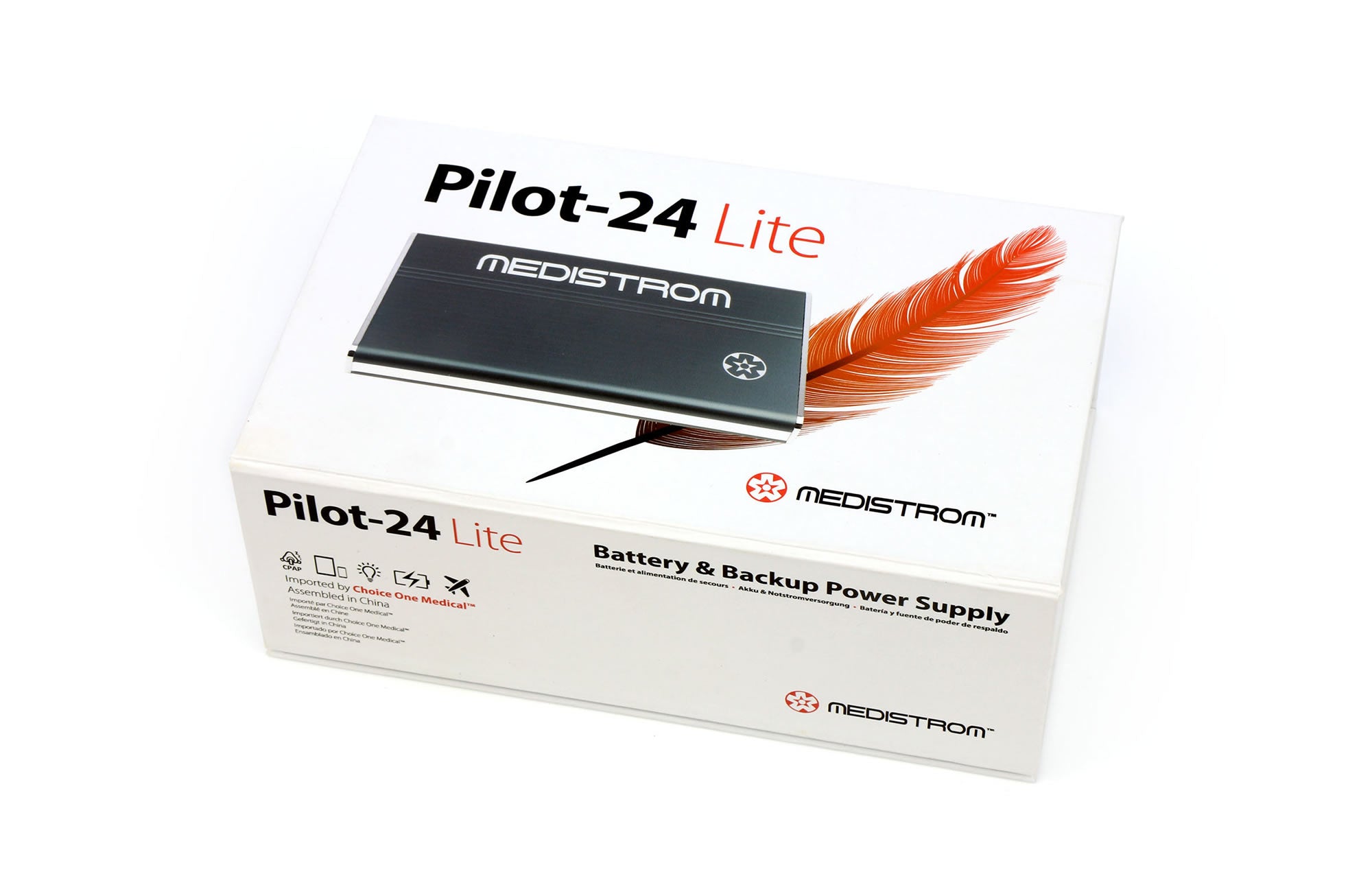 Medistrom™ Pilot-24 Lite Battery and Backup Power Supply for 24V PAP Devices.